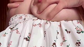 Very beautiful natural babe intensely fingers pussy and ass