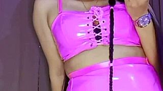 watch this sexy 18 year old latina masturbate her pussy with dildo for you