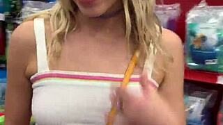 is petite khloe kapri flashing in public before sucking cock?