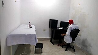 Oh, that perverted doctor can't stop masturbating after treating his cute patient!