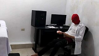 Oh, that perverted doctor can't stop masturbating after treating his cute patient!