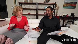 Naughty Sara Jay Sucks and Rides Hard Cock