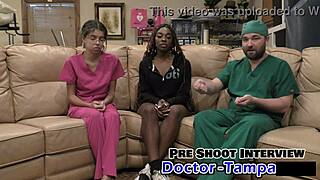 Dr Tampa's student interns giggle during behind-the-scenes spreading