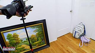 Petite Exotic Blonde Coed Raven Rubs Her Twat Before Sucking Cock For Facial