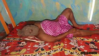 ebony queen gets FUCKED in amateur blowbang.