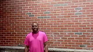 Private striptease with clothes ripped in warm weather