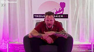 Troublemakerzz part 2 features Abigaiil Morris and Jasmine Sherni in threesome blowjob and cumshot