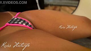 Slipped into a tight bikini, teasing the naughty masseuse topless!