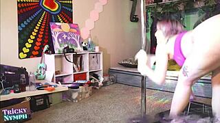 Cute Nymph Strip Teases And Twerks