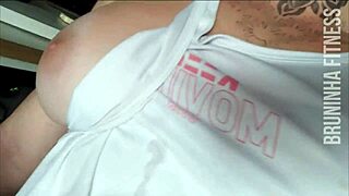 Delicious Redhead Shows Pussy While Doing Bicycle Exercise.