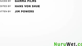 Slutty Blonde Teen Katie Kush Sucks Huge Dick and Balls in Wet Nuru Massage!