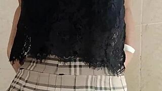 College girl caught masturbating in shower.