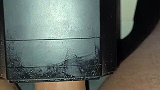 stranger uses lovense toy for cumshot