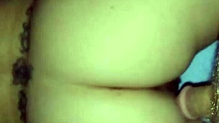 shy wife shows her pretty pink pussy and fat ass at home