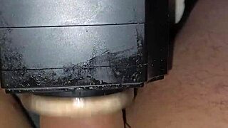 stranger uses lovense toy for cumshot