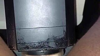 stranger uses lovense toy for cumshot