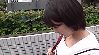 Petite Young 18+ Girl Mashiro Shows White Underwear and Enjoys Naughty Homemade Fun