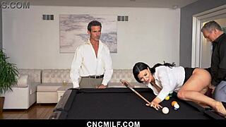 Taking care of businessmen with lustful needs in office threesome