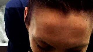 a scene featuring a blowjob.