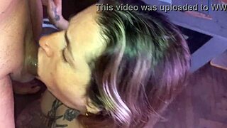 Two parts of rich milk that make me choke on his dick