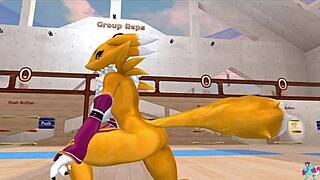 Renamon’s Intense NSFW Workout Session in Steamy Music Video