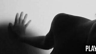 Blonde teen 18+ Playboy model Brittney Shumaker strips to show big natural tits.