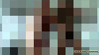 Eat your cum right in front of us now!