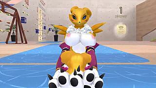 Renamon’s Intense NSFW Workout Session in Steamy Music Video