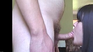 Horny MILF's homemade blowjob on monster cock surprises