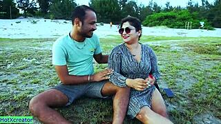 Indian cute girl gets rough in outdoor jungle sex fantasy.