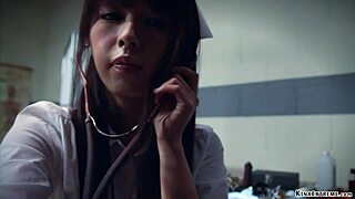 Hey, wanna see this deviant patient dominate an asian nurse with toys?