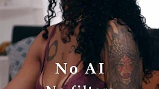 why does this tattooed brazilian slut suck cock in bikini and heels for a facial?