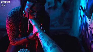 Imagine worshiping her feet in socks while she spits and chokes you with deepthroat