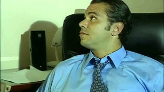 Brunette secretary gets slammed in steamy action