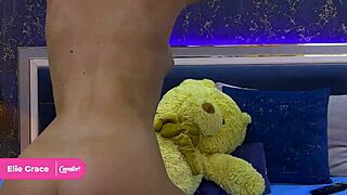 Adorable Brunette Elie Grace Teases With Dick-Sucking Lips And Spreads Perky Ass