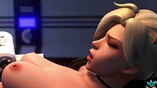 Mercy Cums Multiple Times, Knocked Up by Dominant AI