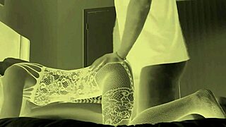 ebony beauty gets a creampie in interracial night fun