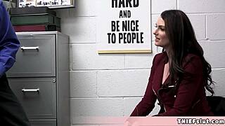 Elegant Brunette Chick Caught Shoplifting And Faces Consequences