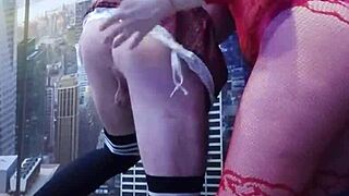 yo, watch this big-ass brunette dominate and fuck her hot student