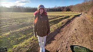 Cyclist Rescues Me in Woods for Wild Toilet Fuck! ITA Dialogues!