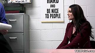 Elegant Brunette Chick Caught Shoplifting And Faces Consequences