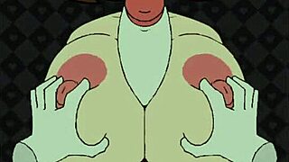 Intriguing titty fuck session with chara getting banged hard