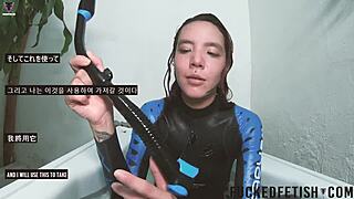 Skinny Sattira enjoys a sexy day in spandex underwater