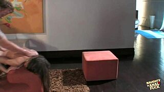 The brunette slut's big fake tits led to a messy cum facial