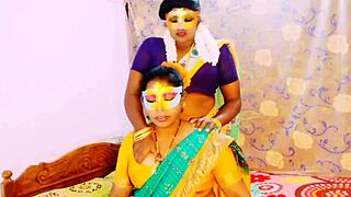 hey babe, wanna join us for hot lesbian romance in sarees with aunty?