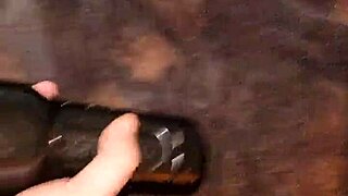 Stroking monster cock in fleshlight until cumshot.