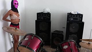 Hot Latina brunette at stepfather's for Halloween 😈.