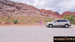 Rissa May's big tits bounce in intense yoga fuck