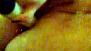 MZ Slippery enjoys a relaxing solo session in front of the mirror