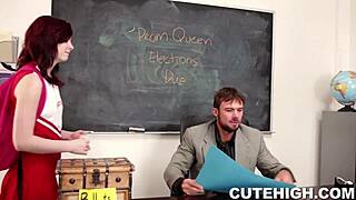 Hey, that skinny teen cheerleader gets punished with a garage blowjob 😏